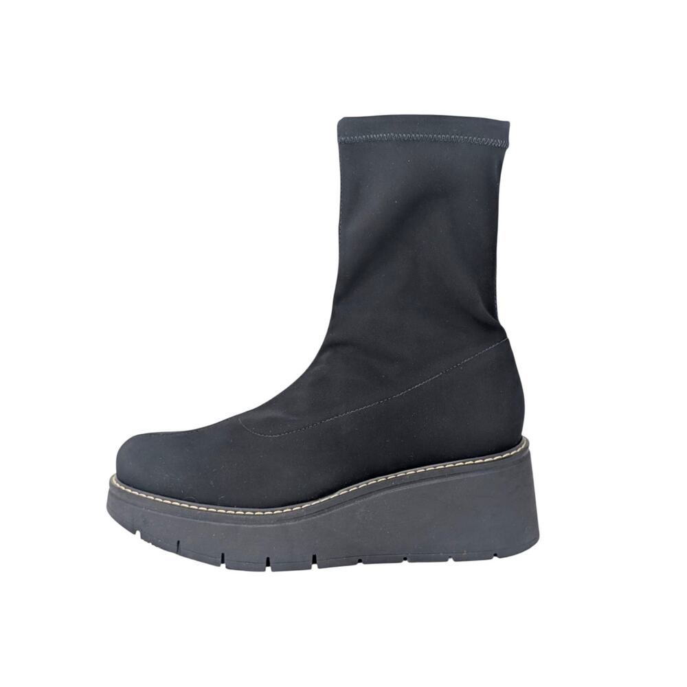 La Canadienne Jared Waterproof Knit Platform‎ Sock Boots Black Sz 8